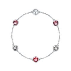 Mix Collection Timeless with Swarovski Pink Crystals Rhodium Plated