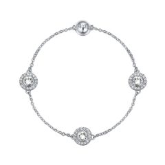 Mix Collection Angelic Strand with Swarovski Crystals Rhodium Plated