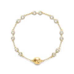 Affinity Charm Carrier Bracelet made with Swarovski Crystals Gold Plated