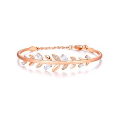Mayfly Bangle w Cubic Zirconia Rose Gold Plated