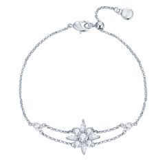 Camelia Stella Star Bracelet with CZ Rhodium Plated