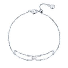 Stevie Unchained Bracelet with CZ Rhodium Plated