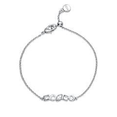 Luminous Bracelet with Clear Swarovski Crystals Rhodium Plated