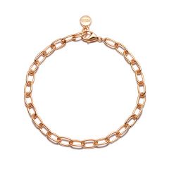 Statement Cable Carrier Bracelet Chain Rose Gold Plated