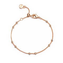 Dotted Sphere Carrier Bracelet Chain Rose Gold Plated