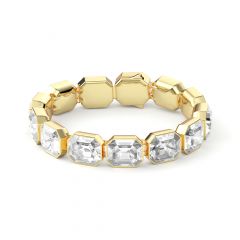 Octagon Sensational Tennis Bracelet Clear Crystals Gold Plated