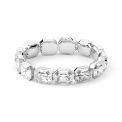 Octagon Sensational Tennis Bracelet Clear Crystals Rhodium Plated