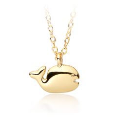 Mother of the Sea Whale Pendant Gold Plated