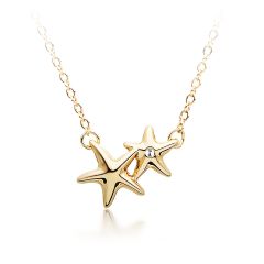 Designer Double Starfish Pendant - Gold Plated