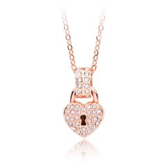 Devotion Crystal Pendant with Swarovski® Crystals Rose Gold Plated