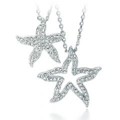 Holly Starfish Double Pendant with Swarovski® Crystals