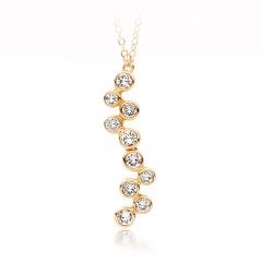 Myjs Fidelity Necklace With Swarovski® Crystals Gold Plated