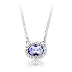 MYJS Christie Oval Pendant with Lavender Swarovski® Crystal