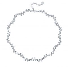 Fidelity Necklace with Swarovski Crystals Rhodium Plated Bridal