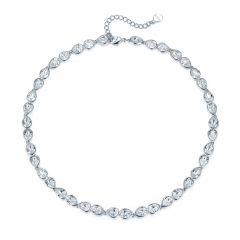 Talesia Necklace with Swarovski Crystals Rhodium Plated Bridal