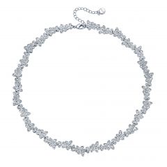 Enchanted Necklace with Swarovski Crystals Rhodium Plated Bridal