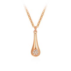 Pods Drop Pendant w Swarovksi Crystals Rose Gold Plated