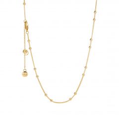 Dotted Sphere Carrier Necklace Chain Gold Plated