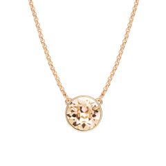 Bella 2 Carat Carrier Necklace with Silk Swarovski Crystals Rose Gold Plated