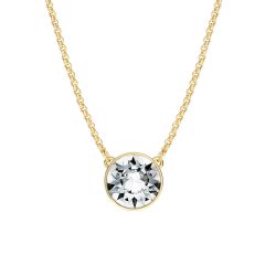 Bella 2 Carat Carrier Necklace with Swarovski Crystals Gold Plated