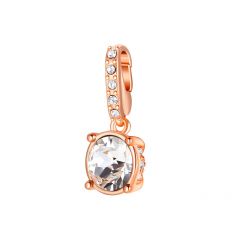 Mix Moon Crescent Charm Swarovski Crystals Rose Gold Plated