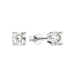 0.6 Carat DE VS+ IGI Certified Lab Grown Diamond Stud Earrings Sterling Silver