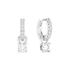 0.6 Carat DE VS+ IGI Certified Lab Grown Diamond Hoop Earrings Sterling Silver