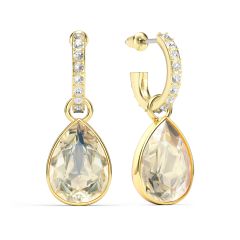 Statement Teardrop Crystal Moonlight Crystals Drop Earrings Gold Plated