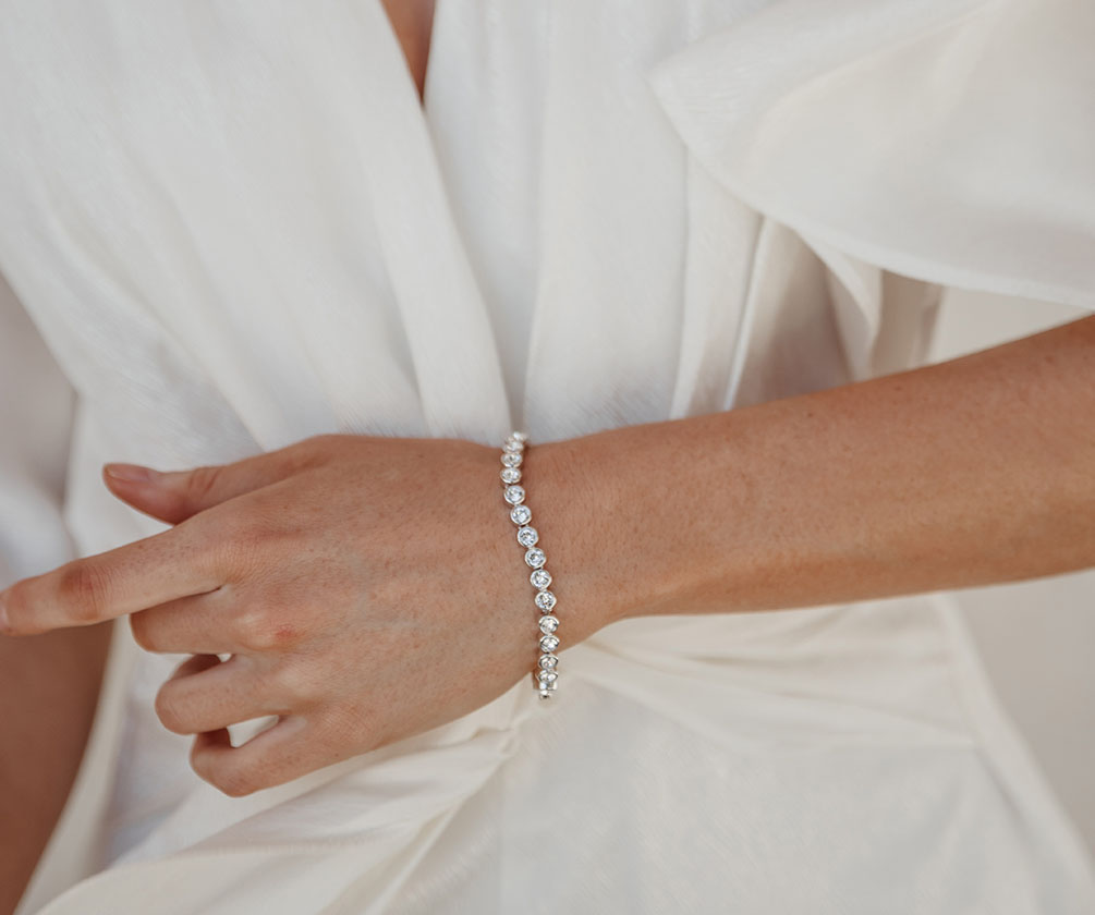 Cubic Zirconia Bridal Bracelet PRISCILLA | EDEN LUXE Bridal