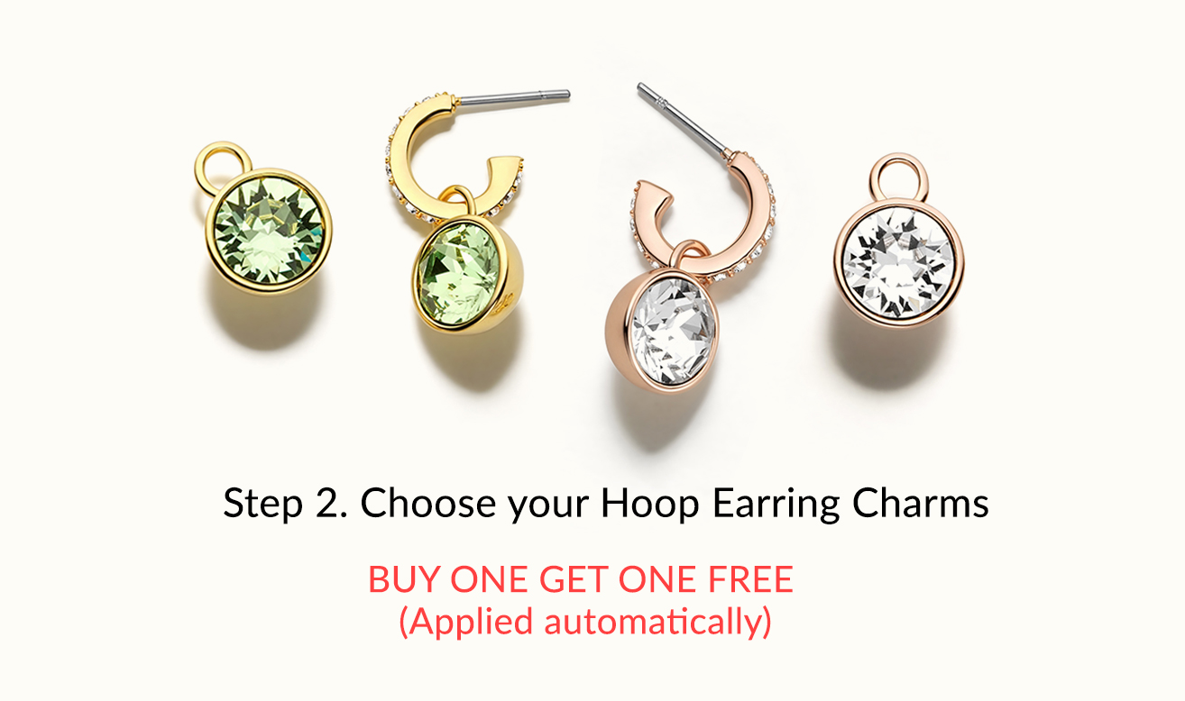 2 Carat Bella Earring Charms - Hoop Earring Charms - Earrings