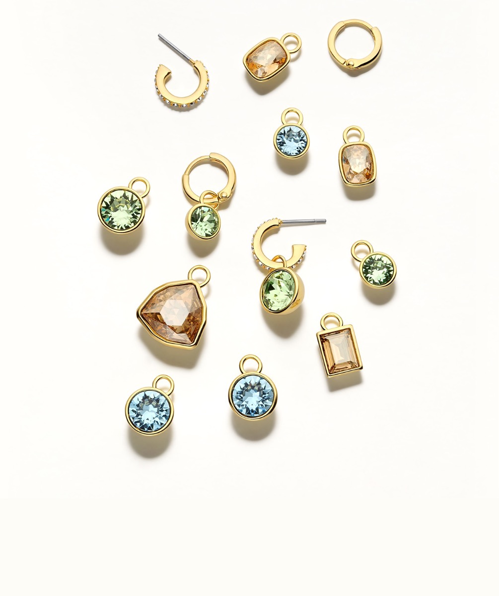 Hoop Earring Charms Earrings